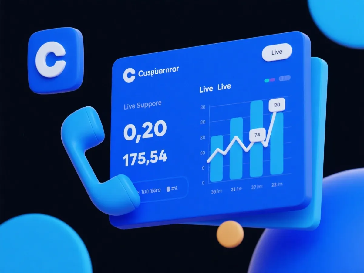 客户支持与数据服务插画